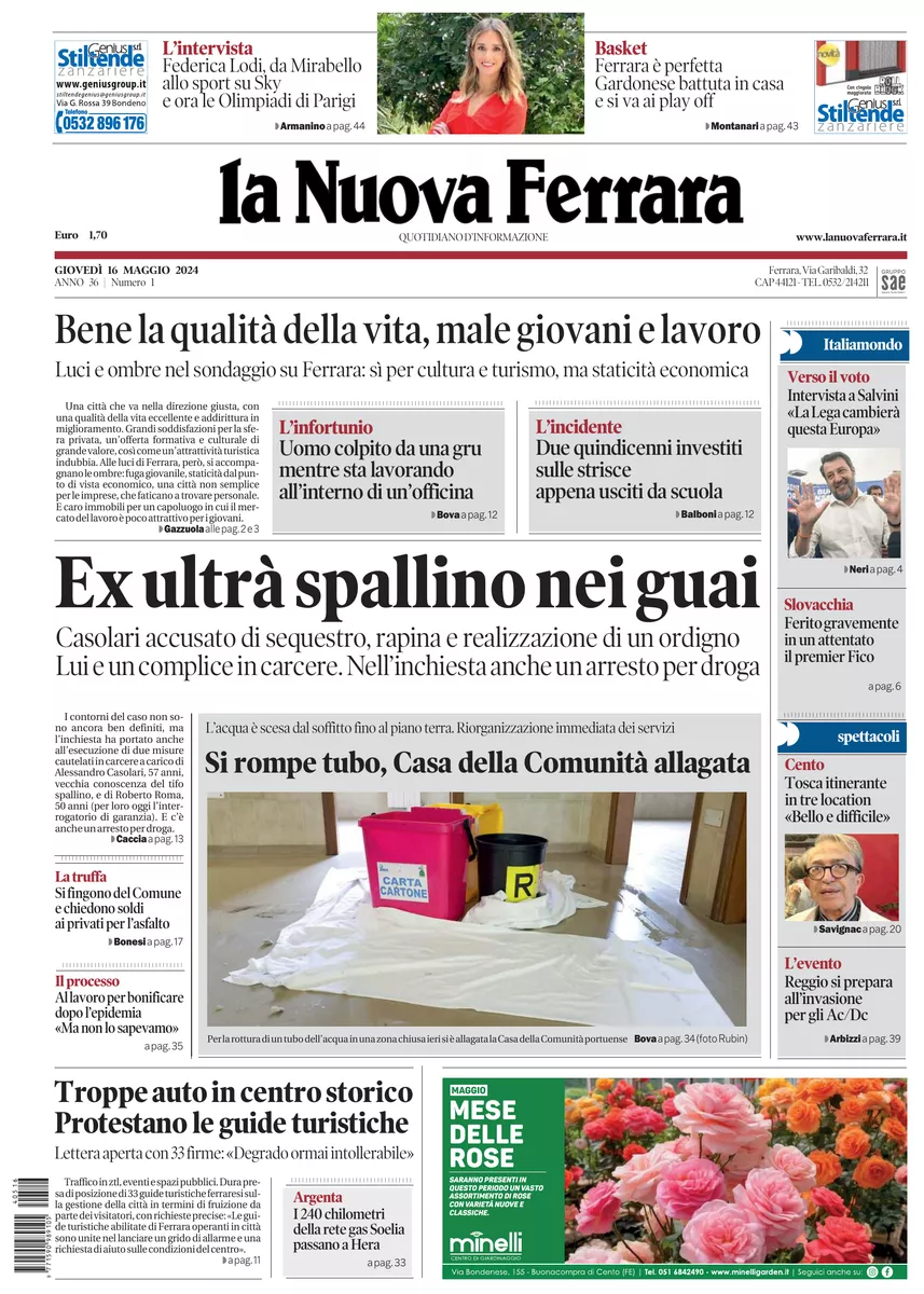 Prima-pagina-nuova ferrara-oggi-edizione-del-2024-05-16